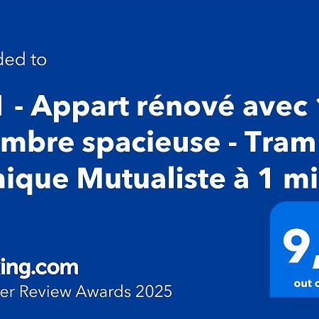 101 - Appart Renove Avec 1 Chambre Spacieuse - Tram Et Clinique Mutualiste A 1 Min Grenoble Zewnętrze zdjęcie
