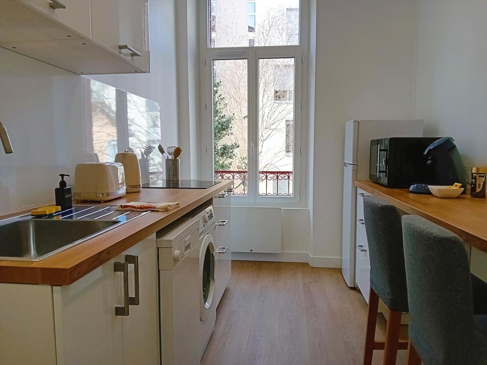 101 - Appart Renove Avec 1 Chambre Spacieuse - Tram Et Clinique Mutualiste A 1 Min Grenoble Zewnętrze zdjęcie