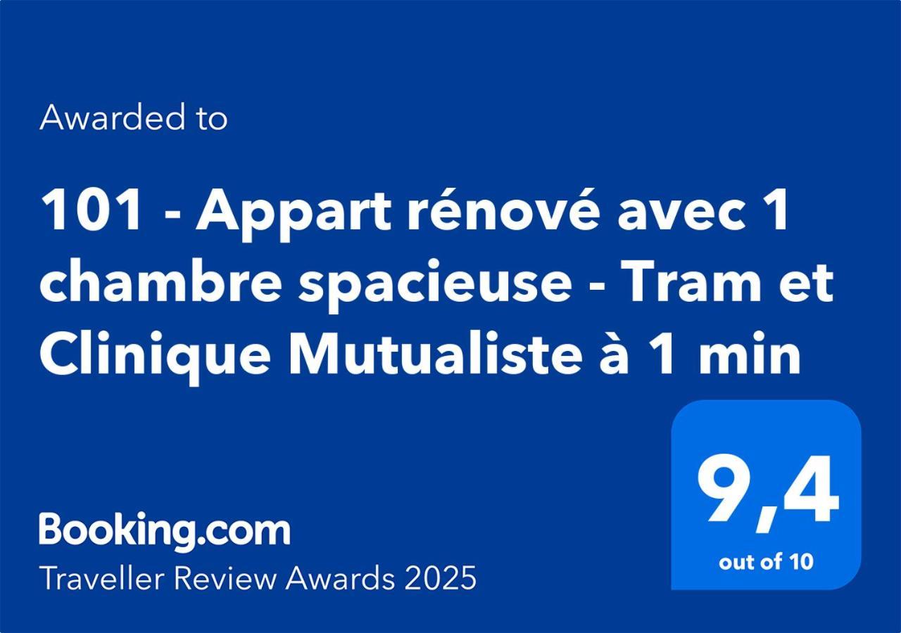 101 - Appart Renove Avec 1 Chambre Spacieuse - Tram Et Clinique Mutualiste A 1 Min Grenoble Zewnętrze zdjęcie
